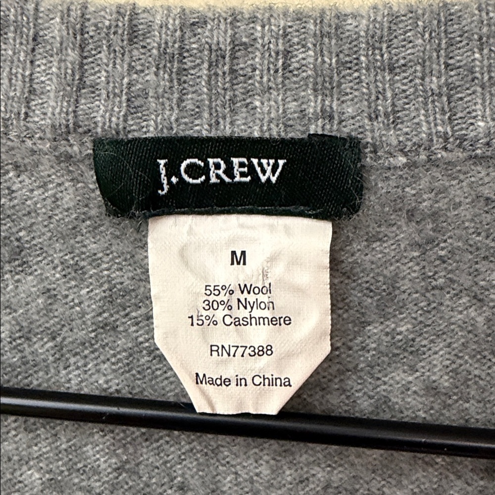 J Crew Sweater Dress Women's Wool Cashmere Blend Sleeveless Grey Pockets - Picture 2 of 3